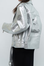 Load image into Gallery viewer, DR. WOO x Rare Silver Space Embroidered Biker Jacket (XS-L)