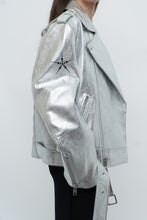 Load image into Gallery viewer, DR. WOO x Rare Silver Space Embroidered Biker Jacket (XS-L)