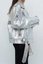 Load image into Gallery viewer, DR. WOO x Rare Silver Space Embroidered Biker Jacket (XS-L)