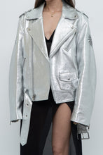 Load image into Gallery viewer, DR. WOO x Rare Silver Space Embroidered Biker Jacket (XS-L)