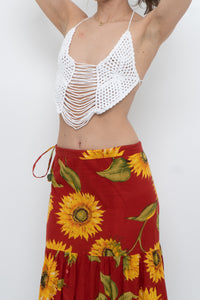 Vintage x White Crochet Bra Top (XS-M)