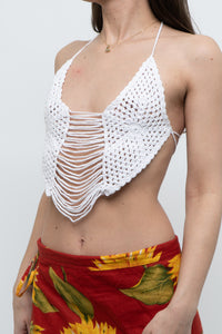 Vintage x White Crochet Bra Top (XS-M)