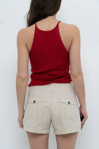 Vintage x JACOB Beige Cotton Shorts (S, M)