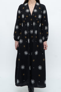 SUNDRESS x Black Silver, Gold Beaded Maxi Dress (XS-M)