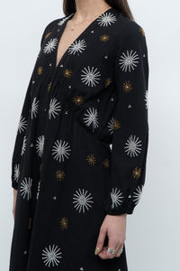 SUNDRESS x Black Silver, Gold Beaded Maxi Dress (XS-M)