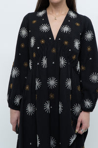 SUNDRESS x Black Silver, Gold Beaded Maxi Dress (XS-M)
