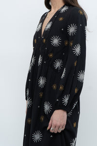 SUNDRESS x Black Silver, Gold Beaded Maxi Dress (XS-M)