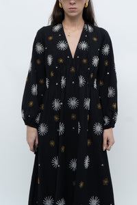 SUNDRESS x Black Silver, Gold Beaded Maxi Dress (XS-M)