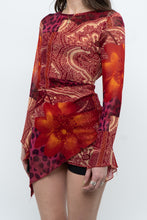 Load image into Gallery viewer, Vintage x Red Patterned Mesh Dress/Top (S, M)