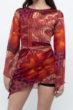Load image into Gallery viewer, Vintage x Red Patterned Mesh Dress/Top (S, M)