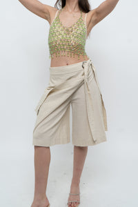 Vintage x MAAC LONDON Beige Linen Skort (XS, S)