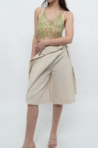 Vintage x MAAC LONDON Beige Linen Skort (XS, S)