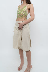 Vintage x MAAC LONDON Beige Linen Skort (XS, S)