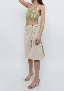 Vintage x MAAC LONDON Beige Linen Skort (XS, S)