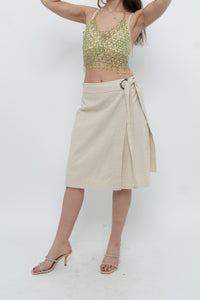 Vintage x MAAC LONDON Beige Linen Skort (XS, S)