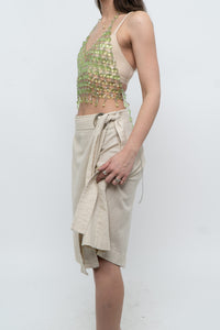 Vintage x MAAC LONDON Beige Linen Skort (XS, S)