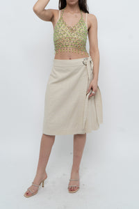 Vintage x MAAC LONDON Beige Linen Skort (XS, S)
