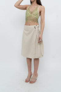 Vintage x MAAC LONDON Beige Linen Skort (XS, S)
