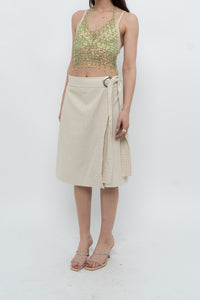 Vintage x MAAC LONDON Beige Linen Skort (XS, S)