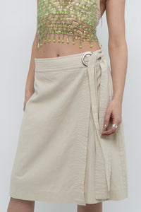 Vintage x MAAC LONDON Beige Linen Skort (XS, S)