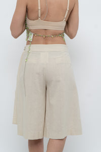 Vintage x MAAC LONDON Beige Linen Skort (XS, S)