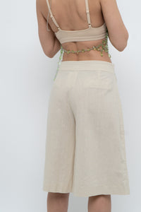 Vintage x MAAC LONDON Beige Linen Skort (XS, S)