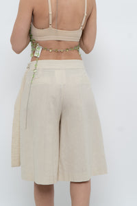 Vintage x MAAC LONDON Beige Linen Skort (XS, S)