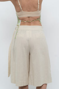 Vintage x MAAC LONDON Beige Linen Skort (XS, S)