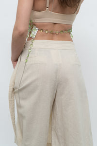 Vintage x MAAC LONDON Beige Linen Skort (XS, S)