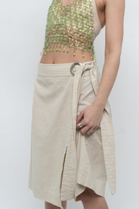 Vintage x MAAC LONDON Beige Linen Skort (XS, S)