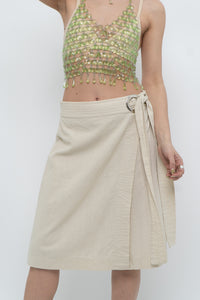 Vintage x MAAC LONDON Beige Linen Skort (XS, S)
