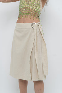 Vintage x MAAC LONDON Beige Linen Skort (XS, S)