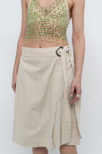 Vintage x MAAC LONDON Beige Linen Skort (XS, S)