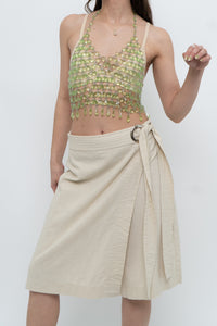 Vintage x MAAC LONDON Beige Linen Skort (XS, S)