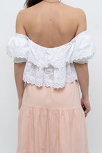 Load image into Gallery viewer, ZARA x Cotton White Off-Shoulder Cropped Bohemian Top (M, L)