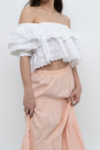 Load image into Gallery viewer, ZARA x Cotton White Off-Shoulder Cropped Bohemian Top (M, L)