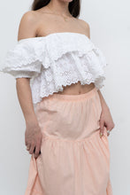 Load image into Gallery viewer, ZARA x Cotton White Off-Shoulder Cropped Bohemian Top (M, L)