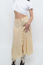 Load image into Gallery viewer, FAITHFUL THE BRAND x Yellow Dotted Midi Skirt (M)