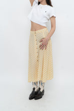 Load image into Gallery viewer, FAITHFUL THE BRAND x Yellow Dotted Midi Skirt (M)