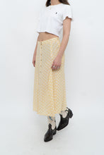 Load image into Gallery viewer, FAITHFUL THE BRAND x Yellow Dotted Midi Skirt (M)