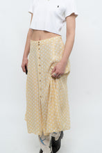 Load image into Gallery viewer, FAITHFUL THE BRAND x Yellow Dotted Midi Skirt (M)