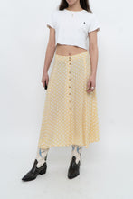 Load image into Gallery viewer, FAITHFUL THE BRAND x Yellow Dotted Midi Skirt (M)