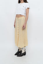 Load image into Gallery viewer, FAITHFUL THE BRAND x Yellow Dotted Midi Skirt (M)
