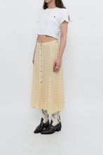 Load image into Gallery viewer, FAITHFUL THE BRAND x Yellow Dotted Midi Skirt (M)