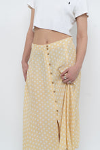 Load image into Gallery viewer, FAITHFUL THE BRAND x Yellow Dotted Midi Skirt (M)