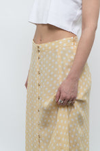 Load image into Gallery viewer, FAITHFUL THE BRAND x Yellow Dotted Midi Skirt (M)