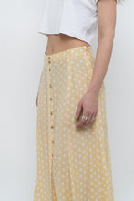 Load image into Gallery viewer, FAITHFUL THE BRAND x Yellow Dotted Midi Skirt (M)