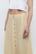 Load image into Gallery viewer, FAITHFUL THE BRAND x Yellow Dotted Midi Skirt (M)