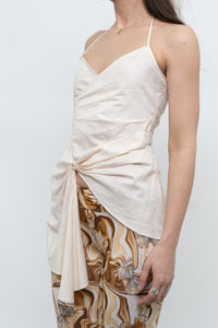 ZARA x Nude Pleated Cotton Tank (XS)