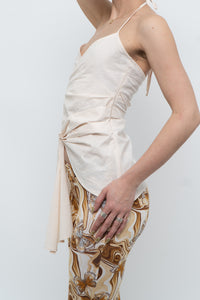 ZARA x Nude Pleated Cotton Tank (XS)